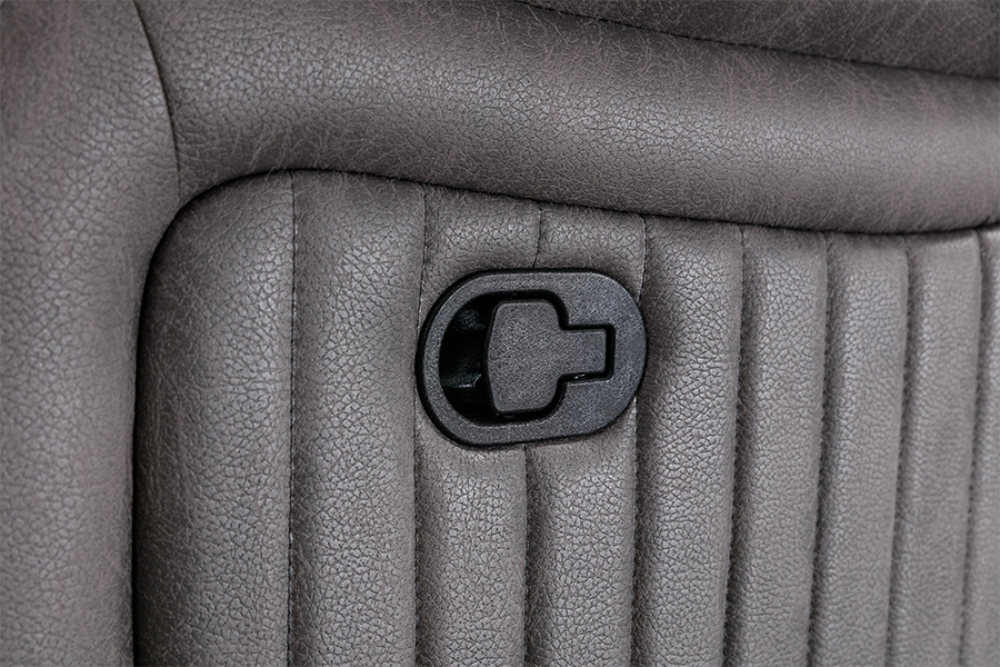 RC-(VII) DCCLVI polyester tech fabricae manual reconcining loveseat cum console