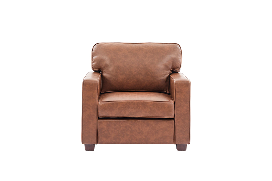 PU Faux Leather Conch, Cathedra (SF021-BR-S)/Loveseat(SF021-BR-M)/Sofa(SF021-BR-L)