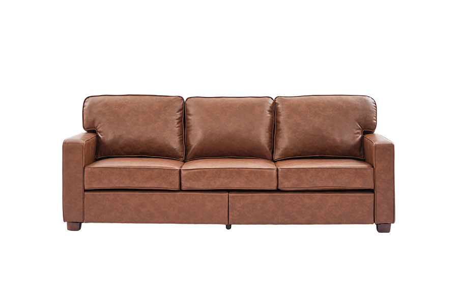 PU Faux Leather Conch, Cathedra (SF021-BR-S)/Loveseat(SF021-BR-M)/Sofa(SF021-BR-L)
